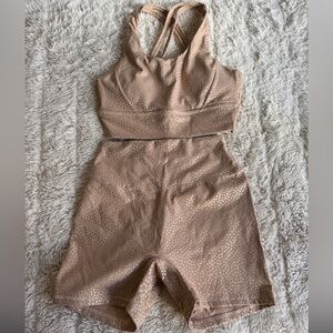 BuffBunny Buff Bunny Rosa Bossy Gold Siren Set shorts & bra S